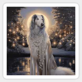 Jewelled Borzoi Sticker